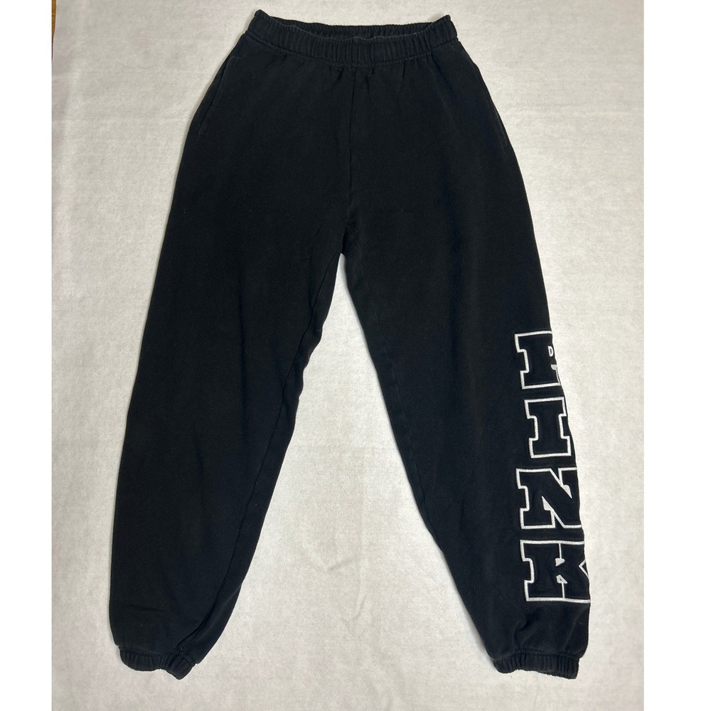 PINK Victoria's Secret Embroidered Logo Sweatpants Black XS GUC